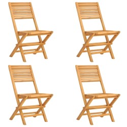 vidaXL Sillas de jardín plegables 4 uds madera maciza teca 47x62x90 cm