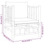vidaXL Set de muebles de jardín 7 piezas bambú y cojines blanco crema vidaXL Set de muebles de jardín 7 piezas bambú y cojines blanco crema