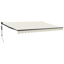 vidaXL Toldo retráctil automático color crema 4,5x3 m