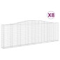 vidaXL Cestas de gaviones 8 uds forma de arco hierro 400x30x120/140 cm vidaXL Cestas de gaviones 8 uds forma de arco hierro 400x30x120/140 cm