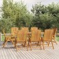 vidaXL Sillas de jardín reclinables 8 unidades madera maciza de teca vidaXL Sillas de jardín reclinables 8 unidades madera maciza de teca