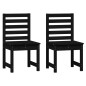 vidaXL Juego de comedor de jardín 7 piezas madera maciza pino negro
