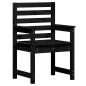 vidaXL Juego de comedor de jardín 7 piezas madera maciza pino negro