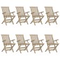 vidaXL Sillas de jardín plegables 8 uds madera maciza teca 56x61x89 cm vidaXL Sillas de jardín plegables 8 uds madera maciza teca 56x61x89 cm