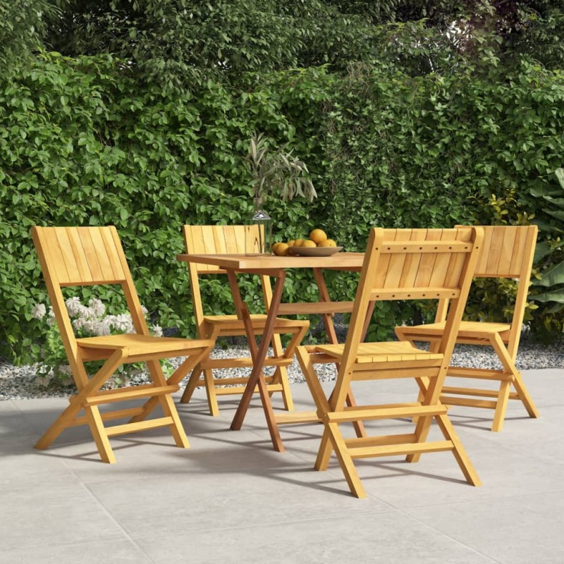 vidaXL Sillas de jardín plegables 4 uds madera maciza teca 47x61x90 cm vidaXL Sillas de jardín plegables 4 uds madera maciza teca 47x61x90 cm