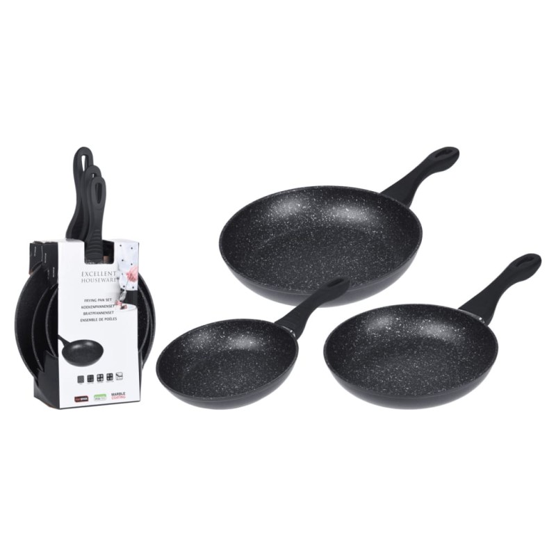 Excellent Houseware Juego de sartenes 3 piezas Excellent Houseware Juego de sartenes 3 piezas