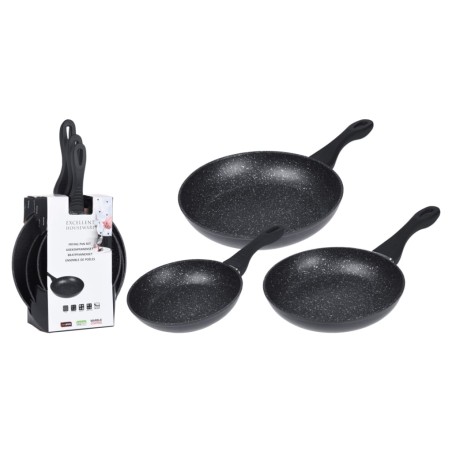 Excellent Houseware Juego de sartenes 3 piezas