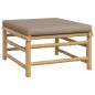 vidaXL Set de muebles de jardín 6 piezas bambú con cojines gris taupé vidaXL Set de muebles de jardín 6 piezas bambú con cojines gris taupé