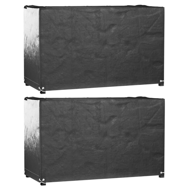 vidaXL Fundas muebles de jardín 2 uds 8 ojales rectangular 125x55x75cm vidaXL Fundas muebles de jardín 2 uds 8 ojales rectangular 125x55x75cm