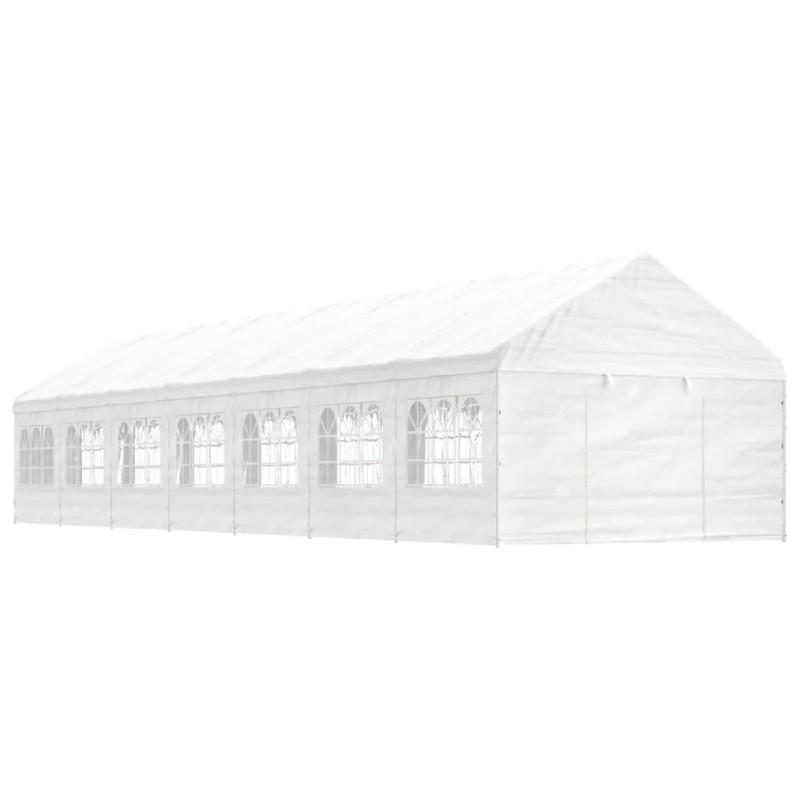vidaXL Cenador con techo polietileno blanco 15,61x4,08x3,22 m vidaXL Cenador con techo polietileno blanco 15,61x4,08x3,22 m