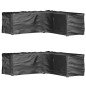 vidaXL Fundas muebles jardín forma de L 2 uds 16 ojales 285x285x90 cm