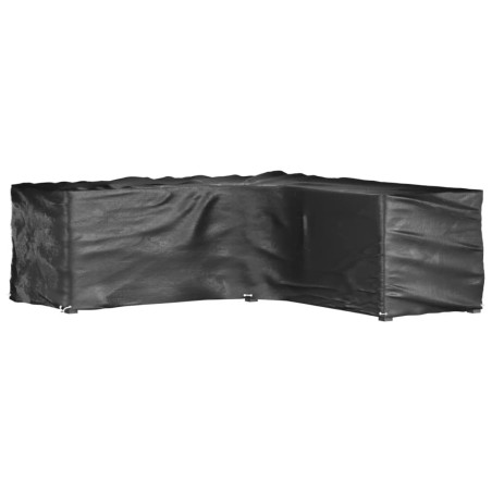 vidaXL Fundas muebles jardín forma de L 2 uds 16 ojales 285x285x90 cm