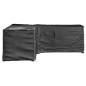 vidaXL Fundas muebles jardín forma de L 2 uds 16 ojales 285x285x90 cm