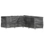 vidaXL Fundas muebles jardín forma de L 2 uds 16 ojales 285x285x90 cm