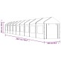 vidaXL Cenador con techo polietileno blanco 20,07x2,28x2,69 m