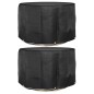 vidaXL Fundas para muebles de jardín 2 uds 6 ojales redonda Ø125x75 cm