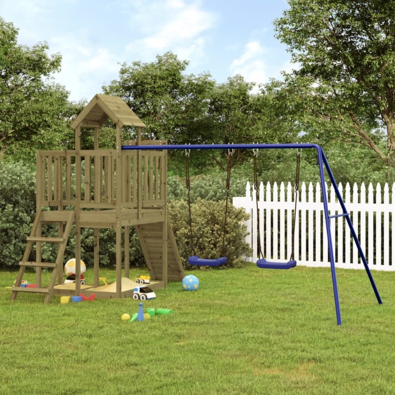 vidaXL Parque infantil de exterior madera de pino impregnada vidaXL Parque infantil de exterior madera de pino impregnada