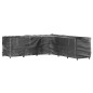 vidaXL Fundas muebles jardín forma de L 2 uds 20 ojales 300x300x90 cm vidaXL Fundas muebles jardín forma de L 2 uds 20 ojales 300x300x90 cm