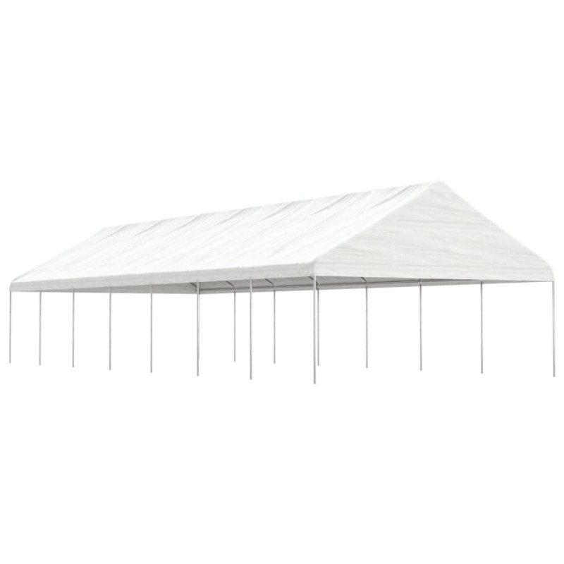 vidaXL Cenador con techo polietileno blanco 15,61x5,88x3,75 m vidaXL Cenador con techo polietileno blanco 15,61x5,88x3,75 m