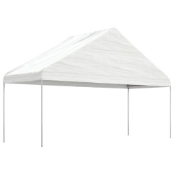 vidaXL Cenador con techo polietileno blanco 15,61x5,88x3,75 m