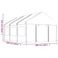 vidaXL Cenador con techo polietileno blanco 6,69x4,08x3,22 m
