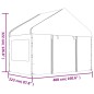 vidaXL Cenador con techo polietileno blanco 6,69x4,08x3,22 m