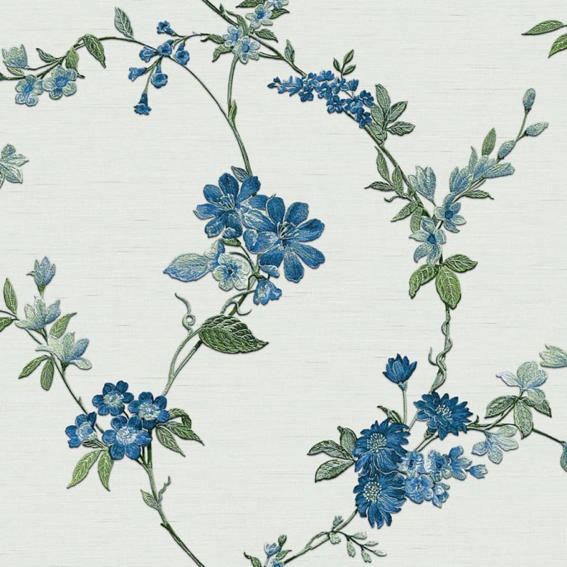 DUTCH WALLCOVERINGS Papel pintado Flower azul claro DUTCH WALLCOVERINGS Papel pintado Flower azul claro