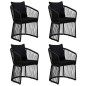 vidaXL Juego de comedor de jardín 5 piezas con cojines ratán PVC negro