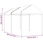 vidaXL Cenador con techo polietileno blanco 4,46x2,28x2,69 m vidaXL Cenador con techo polietileno blanco 4,46x2,28x2,69 m
