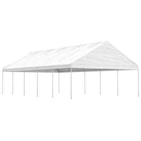 vidaXL Cenador con techo polietileno blanco 11,15x5,88x3,75 m
