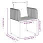 vidaXL Juego de comedor para jardín 7 piezas negro vidaXL Juego de comedor para jardín 7 piezas negro
