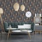 DUTCH WALLCOVERINGS Papel pintado Wood azul y marrón