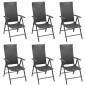 vidaXL Juego de comedor de jardín 7 piezas ratán sintético negro vidaXL Juego de comedor de jardín 7 piezas ratán sintético negro