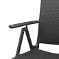 vidaXL Juego de comedor de jardín 7 piezas ratán sintético negro vidaXL Juego de comedor de jardín 7 piezas ratán sintético negro