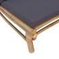 vidaXL Set de muebles de jardín 5 piezas bambú con cojines gris oscuro vidaXL Set de muebles de jardín 5 piezas bambú con cojines gris oscuro