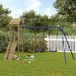 vidaXL Parque infantil de exterior madera de pino impregnada