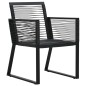 vidaXL Juego de comedor de jardín 5 piezas ratán PVC negro