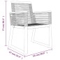 vidaXL Juego de comedor de jardín 5 piezas ratán PVC negro