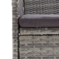 vidaXL Juego de comedor de jardín 7 piezas con cojines gris y negro