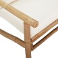 vidaXL Set de muebles de jardín 4 piezas bambú y cojines blanco crema vidaXL Set de muebles de jardín 4 piezas bambú y cojines blanco crema