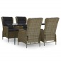 vidaXL Juego de comedor de jardín 5 piezas ratán sintético marrón vidaXL Juego de comedor de jardín 5 piezas ratán sintético marrón