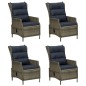 vidaXL Juego de comedor de jardín 5 piezas ratán sintético marrón vidaXL Juego de comedor de jardín 5 piezas ratán sintético marrón
