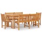 vidaXL Juego de comedor para jardín 5 piezas madera maciza de teca vidaXL Juego de comedor para jardín 5 piezas madera maciza de teca