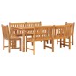 vidaXL Juego de comedor para jardín 5 piezas madera maciza de teca vidaXL Juego de comedor para jardín 5 piezas madera maciza de teca