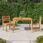 vidaXL Juego de comedor para jardín 3 pzas madera maciza de teca vidaXL Juego de comedor para jardín 3 pzas madera maciza de teca