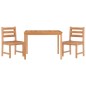 vidaXL Juego de comedor para jardín 3 pzas madera maciza de teca vidaXL Juego de comedor para jardín 3 pzas madera maciza de teca