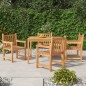 vidaXL Juego de comedor para jardín 5 piezas madera maciza de teca vidaXL Juego de comedor para jardín 5 piezas madera maciza de teca