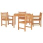 vidaXL Juego de comedor para jardín 5 piezas madera maciza de teca vidaXL Juego de comedor para jardín 5 piezas madera maciza de teca