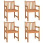 vidaXL Juego de comedor para jardín 5 piezas madera maciza de teca vidaXL Juego de comedor para jardín 5 piezas madera maciza de teca