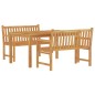 vidaXL Juego de comedor para jardín 3 pzas madera maciza de teca vidaXL Juego de comedor para jardín 3 pzas madera maciza de teca